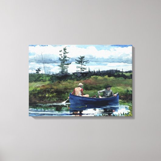 Winslow Homer the Blue Boat Canvas Afdruk (Voorkant)