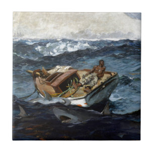 Winslow Homer The Gulf Stream Tegeltje