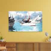 Winslow Homer Vist Boats, Key West Canvas Afdruk (Insitu (Woonkamer))