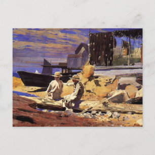 Winslow Homer, Wachten op de boten Briefkaart