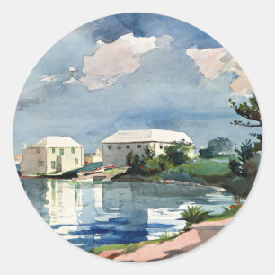 Winslow Homer, Zoutketel, Bermuda Ronde Sticker