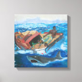 Winslow Homer's Gulfstream herzien Canvas Afdruk (Voorkant)