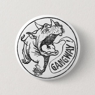 Winsor McCay's Legion of Ripsnorters' Rhinocerous Ronde Button 5,7 Cm