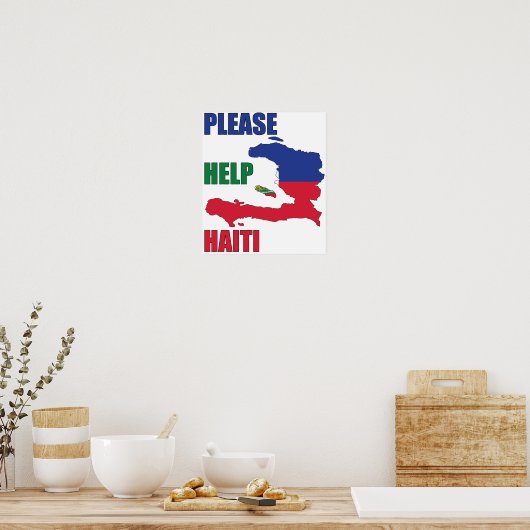 Winst voor - Help Haïti alstublieft Poster (Keuken)