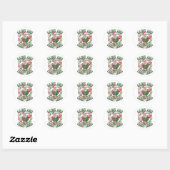 Winsten en snoep Canes Grappig Kerst Elf Gym Werk Ronde Sticker (Vel)