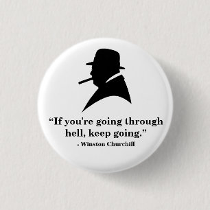 Winston Churchill Badge - Citaat 1 Ronde Button 3,2 Cm