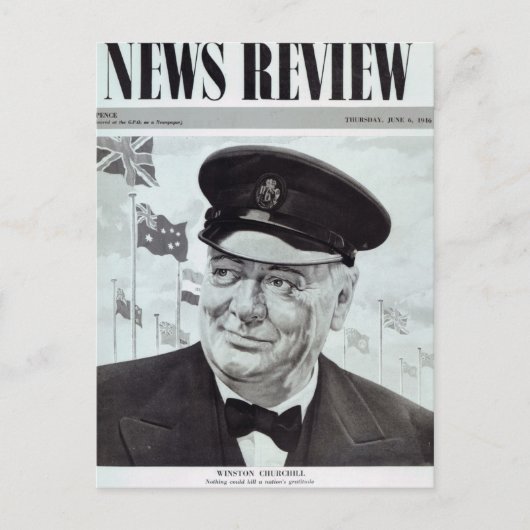 Winston Churchill Briefkaart (Voorkant)