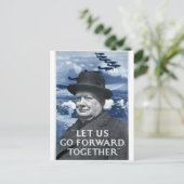 Winston Churchill Briefkaart (Staand voorkant)