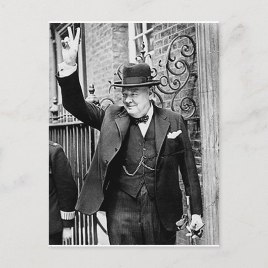 Winston Churchill Briefkaart (Voorkant)