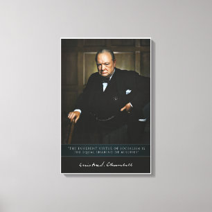 Winston Churchill - Britse premier Decor Canvas Afdruk