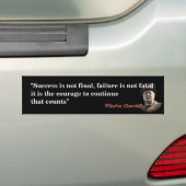 Winston Churchill citaat over moed Bumpersticker (Op auto)