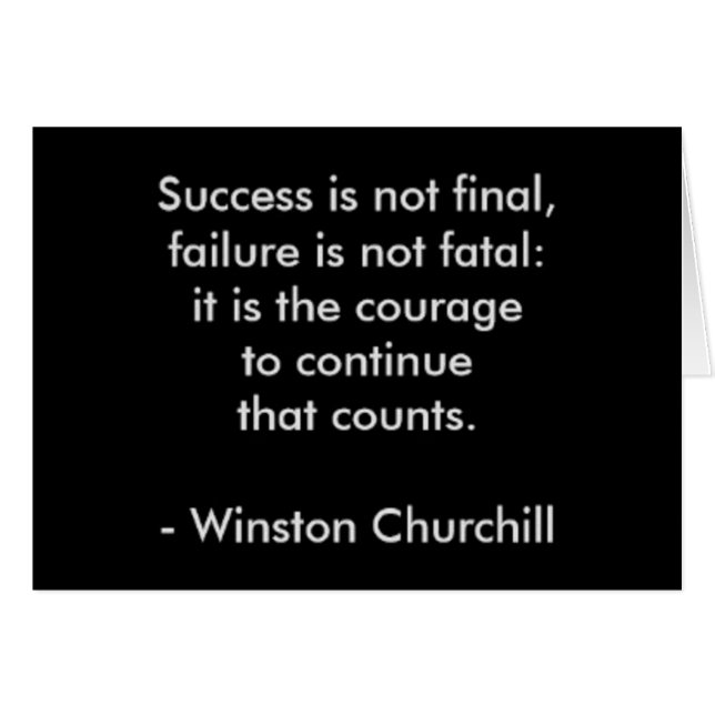 Winston Churchill Citaat; Succes (Voorkant Horizontaal)