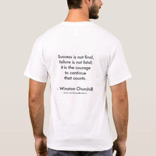 Winston Churchill citaat; Succes 2.0 T-shirt