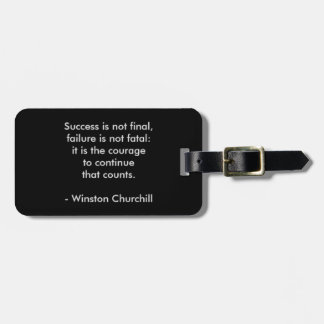 Winston Churchill citaat; Succes Bagagelabel