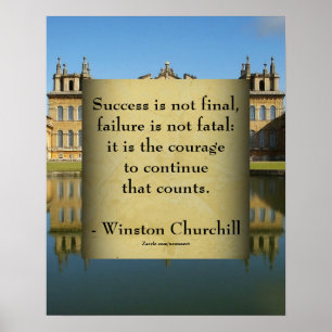 Winston Churchill citaat; Succes Blenheim Palace Poster
