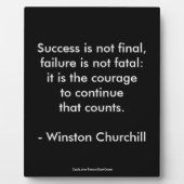 Winston Churchill Citaat; Succes Fotoplaat (Voorkant)