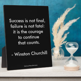Winston Churchill Citaat; Succes Fotoplaat