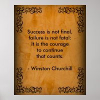 Winston Churchill citaat; Succes Scroll & Stucco