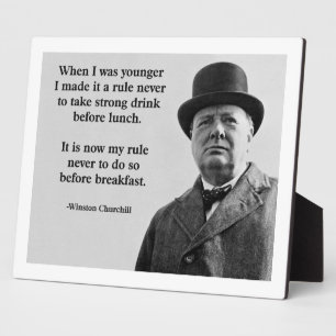 Winston Churchill Drink Fotoplaat