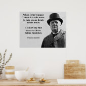 Winston Churchill Drink Poster (Keuken)