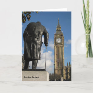 Winston Churchill en het Wenskaart van Big Ben Kaart