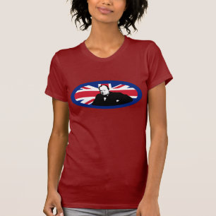 Winston Churchill en Union Jack Design T-shirt