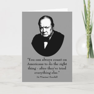 Winston Churchill en zijn grappige quote Kaart