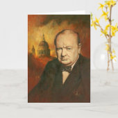 Winston Churchill Greetings Kaart (Gele Bloem)