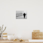 Winston Churchill in Zee Poster (Keuken)