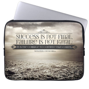 Winston Churchill Inspirerend citaat "Courage" Laptop Sleeve