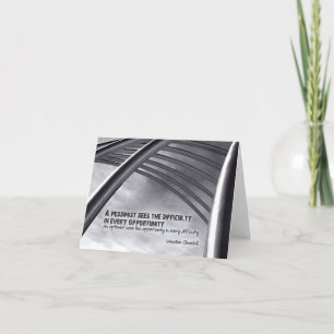 Winston Churchill Inspirerend Quote Mogelijkheid Bedankkaart