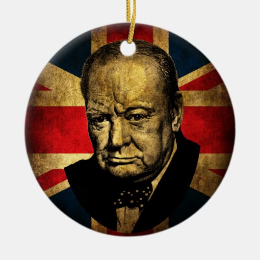 Winston Churchill Keramisch Ornament (Voorkant)