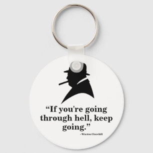 Winston Churchill Keyring - Citaat 1 Sleutelhanger
