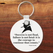 Winston Churchill Keyring - Citaat 5 Sleutelhanger (Voorkant)