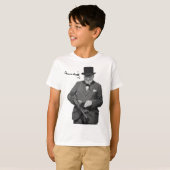 Winston Churchill Met Tommy Pistool Europese Hero T-shirt (Voorkant volledig)