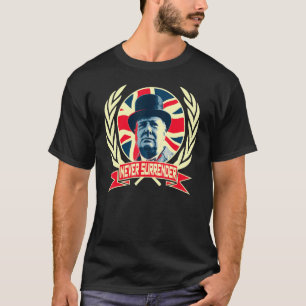 Winston Churchill Nooit Opgeven Britse Trots T-shirt