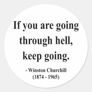 Winston Churchill Quote 4a Ronde Sticker