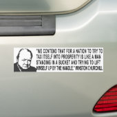 Winston Churchill Quote Bumpersticker (Op auto)