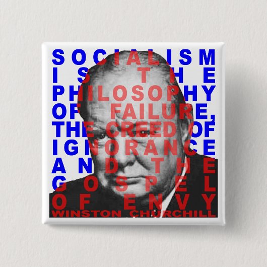 Winston Churchill Quote Button (Voorkant)