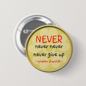 Winston Churchill Quote Button (Voorkant /achterkant)