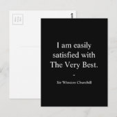 Winston Churchill Quote; Het allerbeste Briefkaart (Voorkant / Achterkant)