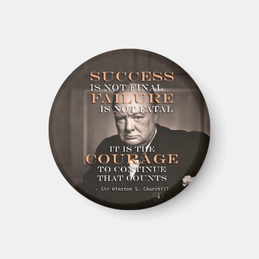 WINSTON CHURCHILL QUOTE MAGNEET (Voorkant)