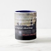 Winston Churchill Quote over het socialisme Mok (Midden)