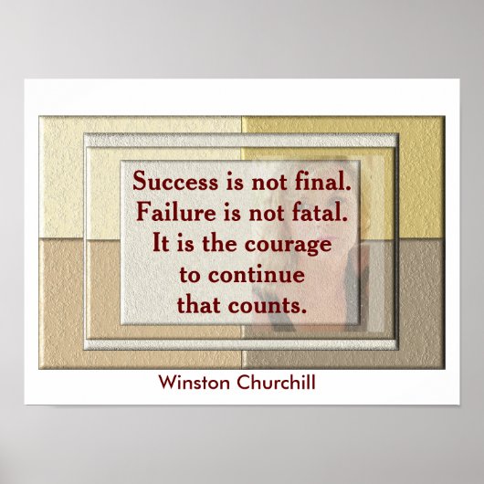 Winston Churchill - quote poster (Voorkant)
