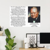Winston Churchill Quote Poster (Thuiskantoor)