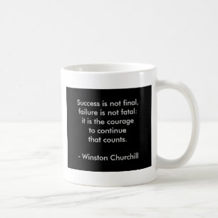 Winston Churchill Quote; Succes Koffiemok