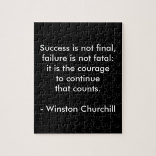 Winston Churchill Quote; Succes Legpuzzel