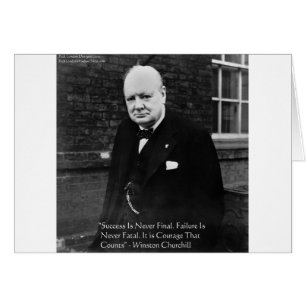 Winston Churchill "Succes is Nooit Definitief" Cad