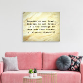 Winston Churchill Succesquote Canvas Afdruk (Insitu (Woonkamer))