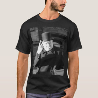 Winston Churchill V Day V Sign 1945 Poster T-shirt